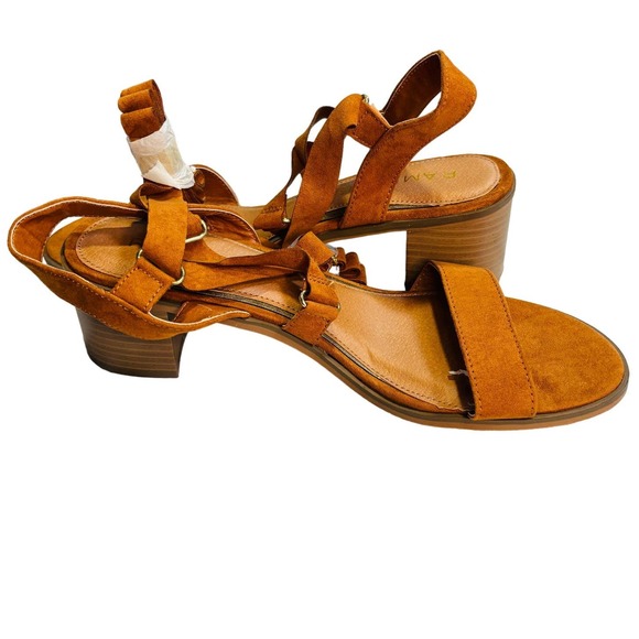 NWOT Rampage RAM-Henna Gladiator Style Ankle Wrap Heeled Sandals Women's Sz 9M - Picture 4 of 8